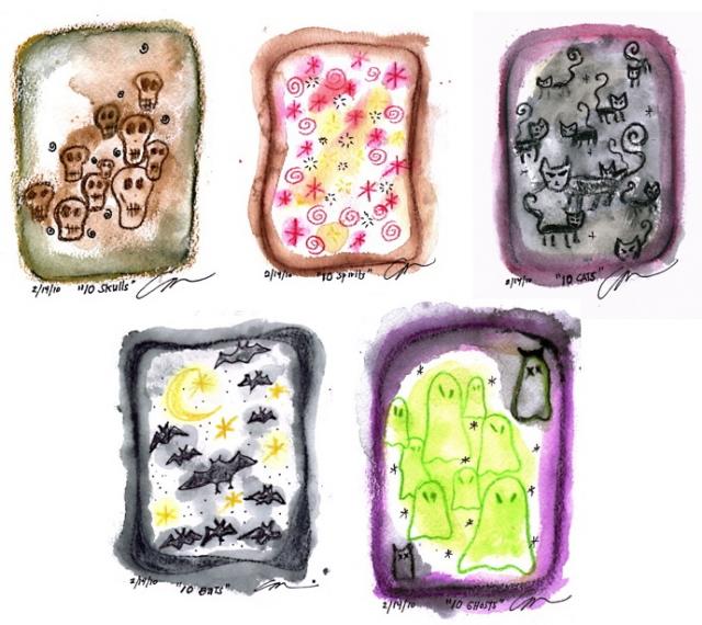 Cat Mihos #2 - 5 Watercolors